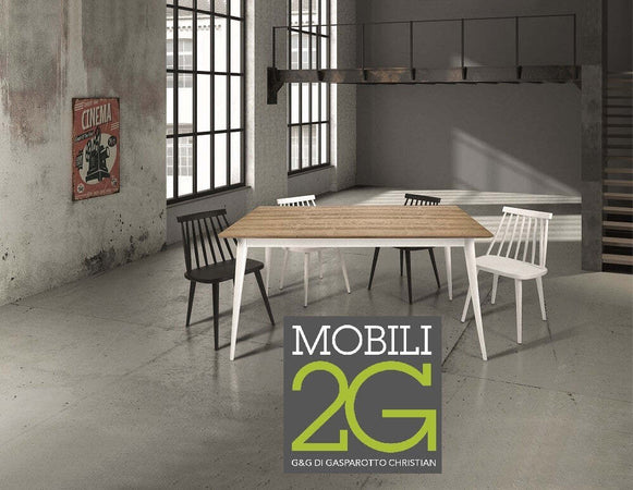 MOBILI-2G---TAVOLO-ALLUNGABILE-IN-ABETE-SPAZZOLATO-NATURALE/LACCATO-160X85