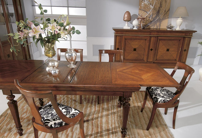 MOBILI-2G---TAVOLO-ALLUNGABILE-LEGNO-NOCE-A-SERRANDINA-L.160-x-P.90-H.80