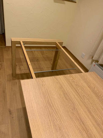 MOBILI-2G---TAVOLO-ALLUNGABILE-RIMESSATO-ROVERE-NATURALE-160X90