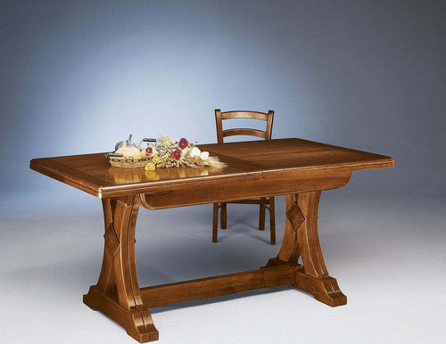 MOBILI-2G---TAVOLO-ARTE-POVERA-ALLUNGABILE-RIQUADRATO-IN-LEGNO-L.160-P.85-H.78