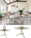 MOBILI-2G---TAVOLO-ARTE-POVERA-ROTONDO-COLORE-BIANCO-OPACO-D.100,-1-ALLUNGA-40-CENTIMETRI