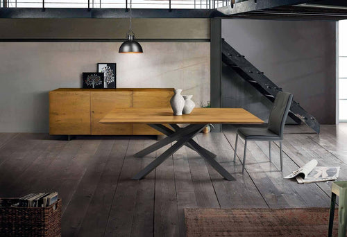 MOBILI-2G---TAVOLO-BIG-TABLE-FISSO-IN-ROVERE-MASSELLO-NODATO-SPESSORE-4-CM.-MISURA-L.160-P.90-H.75