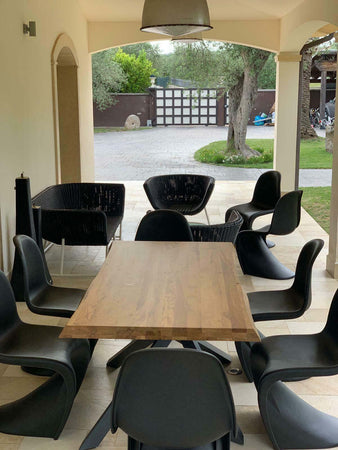 MOBILI-2G---TAVOLO-BIG-TABLE-FISSO-IN-ROVERE-MASSELLO-NODATO-SPESSORE-6-CM.-MISURA-L.250-P.100-H.76