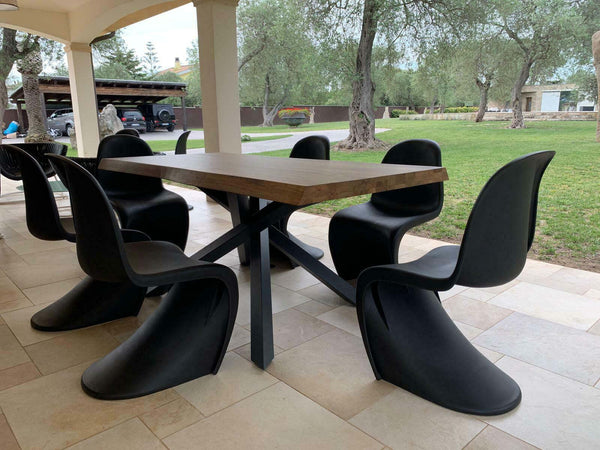 MOBILI-2G---TAVOLO-BIG-TABLE-FISSO-IN-ROVERE-MASSELLO-NODATO-SPESSORE-6-CM.-MISURA-L.250-P.100-H.76