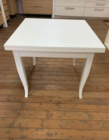 MOBILI-2G---TAVOLO-CLASSICO-IN-LEGNO-LIBRO-SHABBY-BIANCO-80X80X80