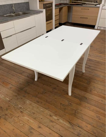 MOBILI-2G---TAVOLO-CLASSICO-IN-LEGNO-LIBRO-SHABBY-BIANCO-80X80X80