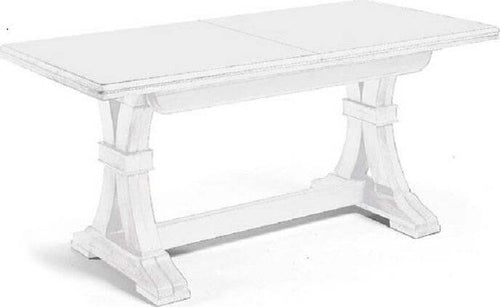 MOBILI-2G---Tavolo-classico-in-legno-rettangolare-allungabile-laccato-bianco-160x85