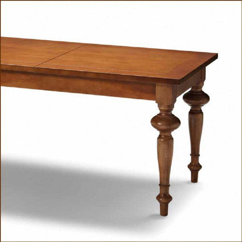 MOBILI-2G---TAVOLO-DA-PRANZO-ALLUNGABILE-GAMBA-TORNITA-IN-LEGNO-TINTA-NOCE-L.140-P.90-H.80