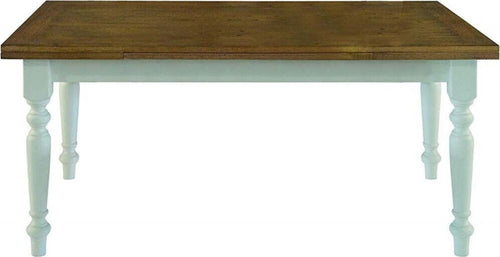 MOBILI-2G---Tavolo-da-pranzo-legno-Allungabile-country-Chic-Piano-Rovere-e-Bianco-90x90-LIBRO
