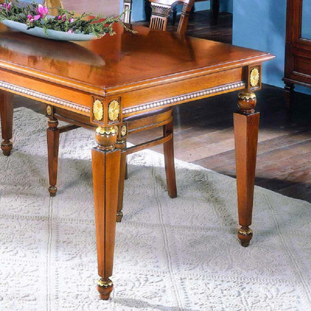 MOBILI-2G---TAVOLO-FISSO-CLASSICO-IN-LEGNO-FINITURA-ELITE'-E-FOGLIA-ORO-L.140-P.90-H.79