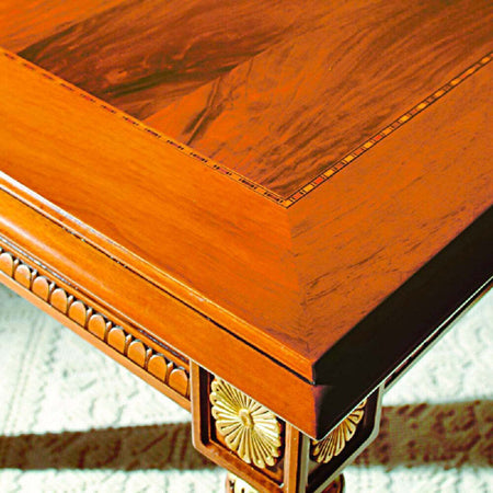 MOBILI-2G---TAVOLO-FISSO-CLASSICO-IN-LEGNO-FINITURA-ELITE'-E-FOGLIA-ORO-L.170-P.90-H.79