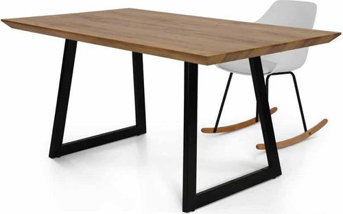 MOBILI-2G---TAVOLO-FISSO-IMPIALLACCIATO-BASE-METALLO-MISURA-L.160-P.90-H.76