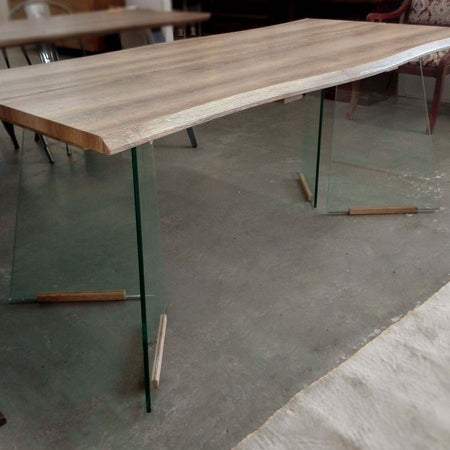 MOBILI-2G---TAVOLO-FISSO-IMPIALLACCIATO-BASE-VETRO-MISURA-L.180-P.90-H.76