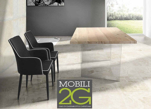 MOBILI-2G---TAVOLO-FISSO-IN-LEGNO-ROVERE-IMPIALLACCIATO-180x90-spessore-4-cm-E-GAMBE-IN-VETRO