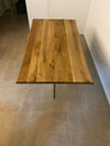 MOBILI-2G---TAVOLO-FISSO-IN-LEGNO-ROVERE-MASSELLO-160x90-spessore-4-cm-E-GAMBE-IN-VETRO