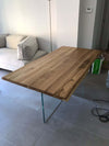 MOBILI-2G---TAVOLO-FISSO-IN-LEGNO-ROVERE-MASSELLO-180x90-spessore-4-cm-E-GAMBE-IN-VETRO