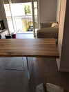 MOBILI-2G---TAVOLO-FISSO-IN-LEGNO-ROVERE-MASSELLO-180x90-spessore-4-cm-E-GAMBE-IN-VETRO