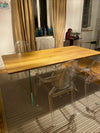 MOBILI-2G---TAVOLO-FISSO-IN-ROVERE-MASSELLO-NODATO-SPESSORE-4-CM.-MISURA-L.250-P.100-H.75