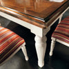MOBILI-2G---Tavolo-fisso-rettangolare-Legno-Intarsio-shabby-bicolore-240x128x78