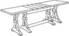 MOBILI-2G---Tavolo-Fratino-Allungabile-In-Legno-Tinta-Noce-Arte-Povera-180x100-Sala-e-Taverna