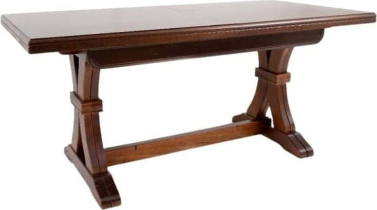 MOBILI-2G---Tavolo-Fratino-Allungabile-In-Legno-Tinta-Noce-Arte-Povera-180x100-Sala-e-Taverna