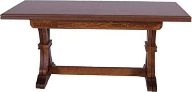 MOBILI-2G---Tavolo-Fratino-Allungabile-In-Legno-Tinta-Noce-Arte-Povera-180x100-Sala-e-Taverna