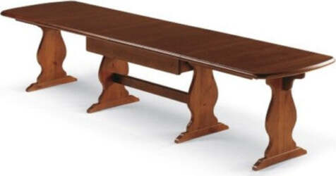 MOBILI-2G---Tavolo-Fratino-Allungabile-In-pino-Tinta-Noce-Arte-Povera-190x90-Sala-e-Taverna