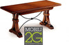 MOBILI-2G---TAVOLO-FRATINO-CON-FERRO-ALLUNGABILE-IN-LEGNO-ARTE-POVERA-NOCE-SCURO-180x100