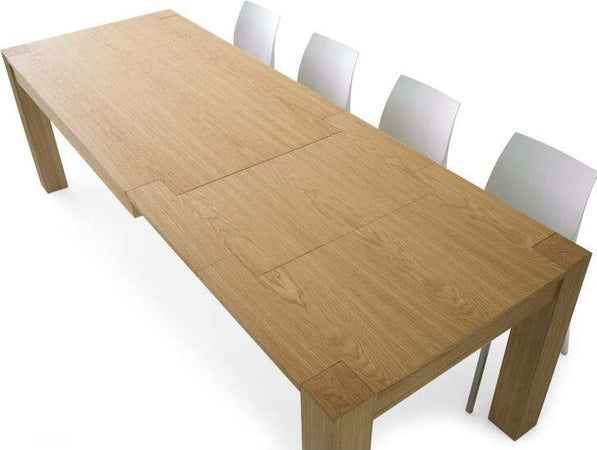 MOBILI-2G---TAVOLO-LEGNO-ROVERE-NATURALE-SPAZZOLATO-ALLUNGABILE-140-220x90