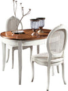 MOBILI-2G---Tavolo-ovale-allungabile-Classico-Legno-Intarsio-shabby-bicolore-115x95x78