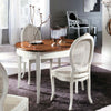MOBILI-2G---Tavolo-ovale-allungabile-Classico-Legno-Intarsio-shabby-bicolore-115x95x78