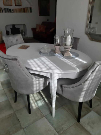 MOBILI-2G---TAVOLO-OVALE-CLASSICO-ALLUNGABILE-BIANCO-OPACO-L.160-X-P.110