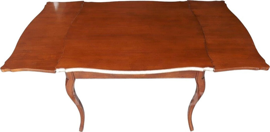 MOBILI-2G---Tavolo-quadrato-allungabile-classico-tinta-noce-120X120x78