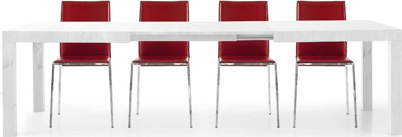 MOBILI-2G---TAVOLO-RETTANGOLARE-ALLUNGABILE-BIANCO-MISURE-L.160-P.90-H.77