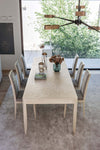 MOBILI-2G---TAVOLO-RETTANGOLARE-ALLUNGABILE-CON-DECORO-FOGLIA-IN-LEGNO-L.200-P.100-H.80