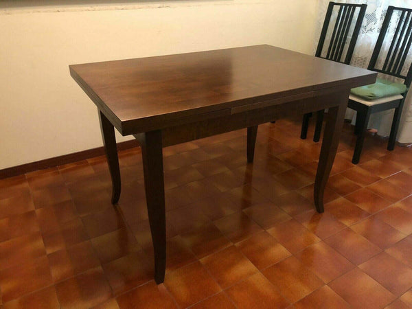 MOBILI-2G---Tavolo-rettangolare-allungabile-legno-classico-Noce-Arte-Povera-130-X-85