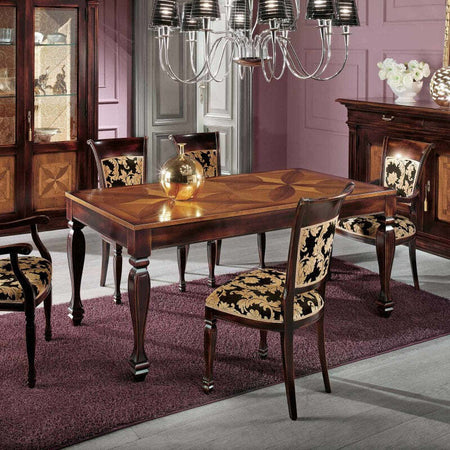 MOBILI-2G---Tavolo-rettangolare-allungabile-Legno-Intarsio-bicolore-shabby-170x90x77