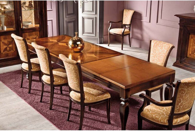 MOBILI-2G---Tavolo-rettangolare-allungabile-Legno-Intarsio-bicolore-shabby-170x90x77