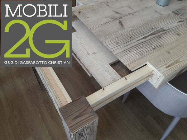 MOBILI-2G---TAVOLO-RETTANGOLARE-ALLUNGABILE-LEGNO-INVECCHIATO-140X90