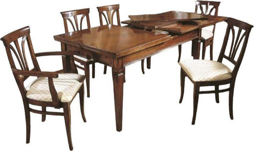 MOBILI-2G---TAVOLO-RETTANGOLARE-ALLUNGABILE-LEGNO-TINTA-NOCE-180/360X90