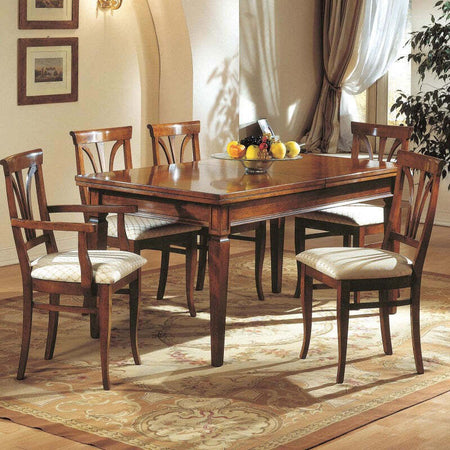 MOBILI-2G---TAVOLO-RETTANGOLARE-ALLUNGABILE-LEGNO-TINTA-NOCE-180/360X90