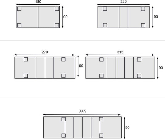 MOBILI-2G---TAVOLO-RETTANGOLARE-ALLUNGABILE-LEGNO-TINTA-NOCE-180/360X90