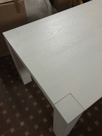 MOBILI-2G---TAVOLO-RETTANGOLARE-ALLUNGABILE-ROVERE-LACCATO-BIANCO-L.160-P.90-H.78