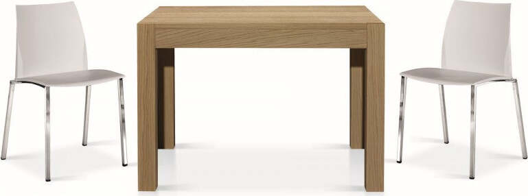 MOBILI-2G---TAVOLO-RETTANGOLARE-ALLUNGABILE-ROVERE-NATURALE-110X80X76