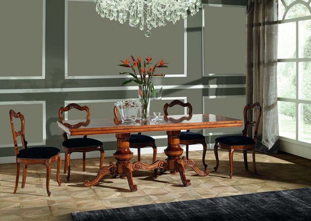 MOBILI-2G---Tavolo-rettangolare-classico-legno-Intarsio-tinta-noce-220x100x80