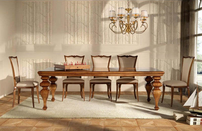 MOBILI-2G---Tavolo-rettangolare-classico-legno-Intarsio-tinta-noce-240x128x78