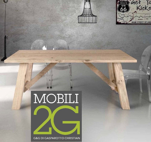MOBILI-2G---TAVOLO-ROVERE-IMPIALLACCIATO-250X100-SP.-4-cm-FISSO