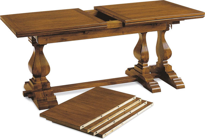 MOBILI-2G---TAVOLO-RUSTICO-ALLUNGABILE-IN-LEGNO-MASSELLO-DI-NOCE-L.180-P.85-H.78