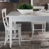 MOBILI-2G---TAVOLO-SHABBY-ALLUNGABILE-GAMBA-A-SPILLO-LEGNO-MASSELLO-BIANCO-L.140-P.90-H.80