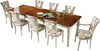 MOBILI-2G---TAVOLO-SHABBY-ALLUNGABILE-GAMBA-TORNITA-IN-LEGNO-BIANCO/NOCE-L.200-P.100-H.80